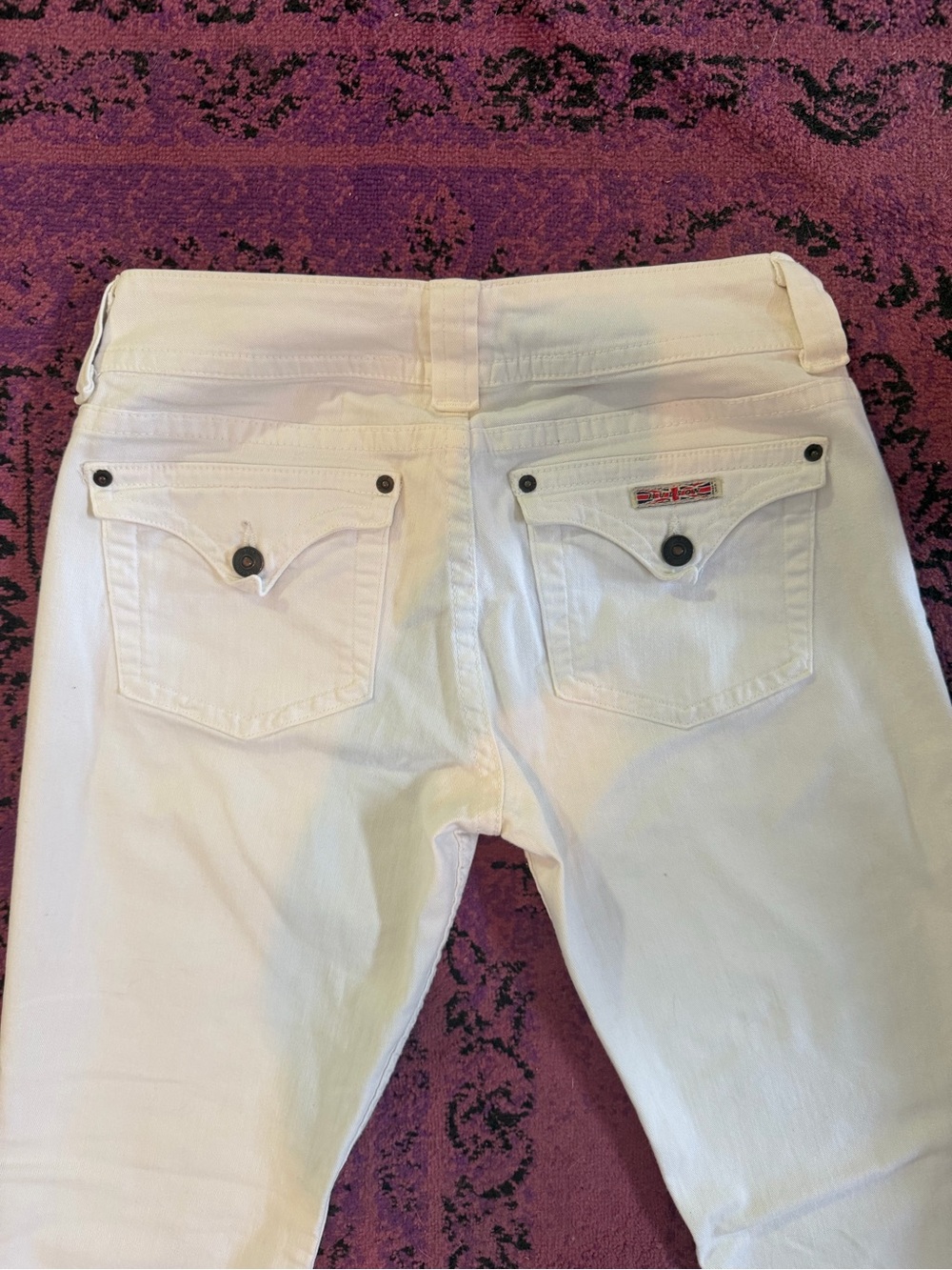 Hudson White Bootcut Jeans Size 30 Low Rise Stretch Denim 🤍🔥